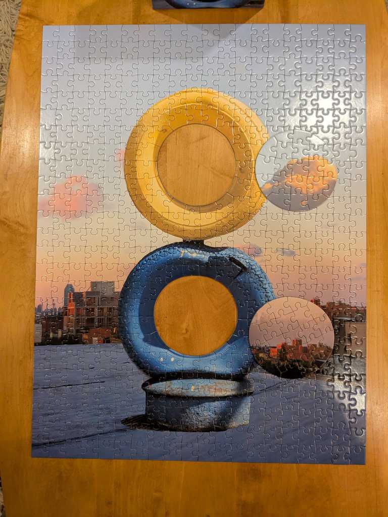 "SeaSaw" by KangHee Kim, with inner puzzles partially removed